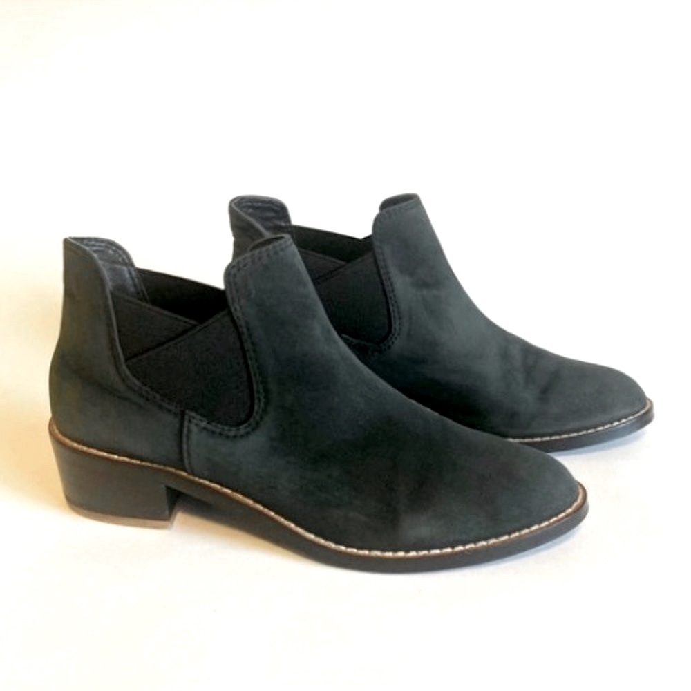 Shellys London Navy Leather Chelsea Boots size 8